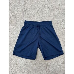 HM Move Kids Navy Blue Athletic Mesh Shorts Elastic Waist Drawstring Size 6X 7